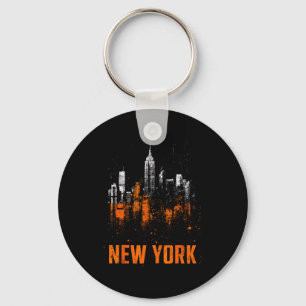 Porte-clés Paysage de New York punk grunge vintage rétro graf