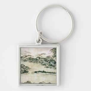 Porte-clés Paysage des montagnes et d'une rivière