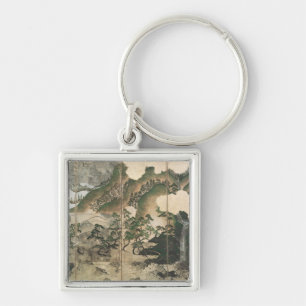 Porte-clés Paysage d'hiver de clair de lune