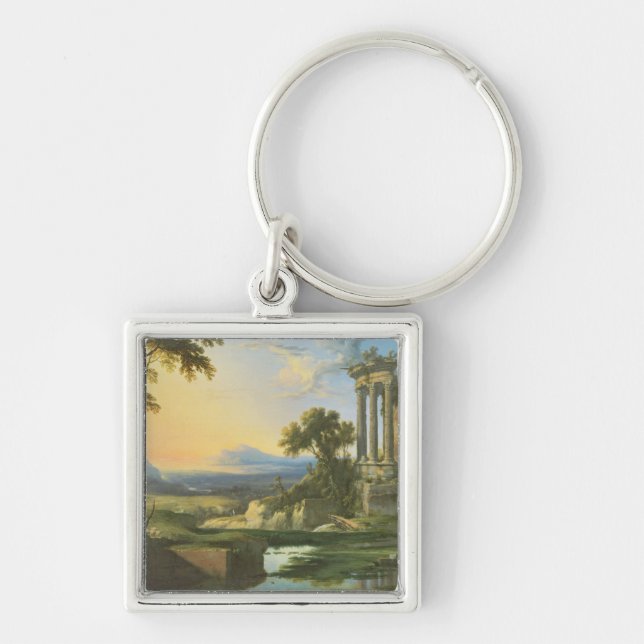 Porte-clés Paysage italien avec des ruines (Devant)