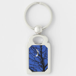Porte-clés Paysage lunaire en bleu et noir de Cobalt