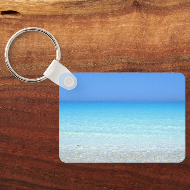 Porte-clés Paysage marin de couleur turquoise (Verso)