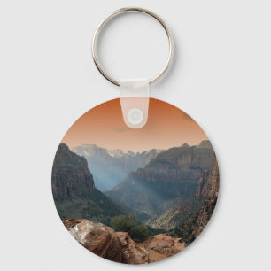 Porte-clés Paysage montagnard du parc national de Zion