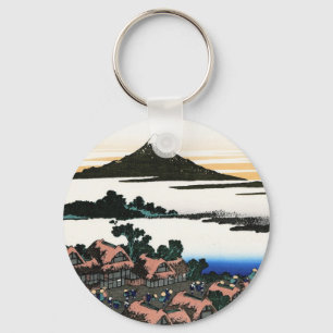 Porte-clés Paysage oriental frais de vue de Hokusai Fuji de