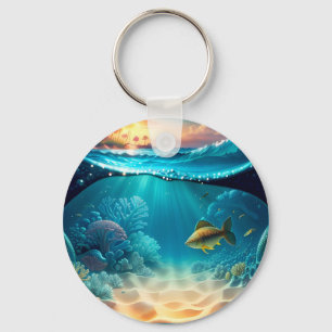 Porte-clés Paysage sous-marin tropical