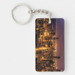 Porte-clés Paysage urbain de nuit de Chicago