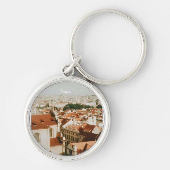 Porte-clés Paysage urbain de Prague Souvenir (Devant)