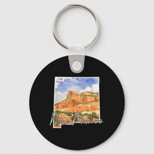 Porte-clés Paysages aquarelles du Nouveau-Mexique Vues panora