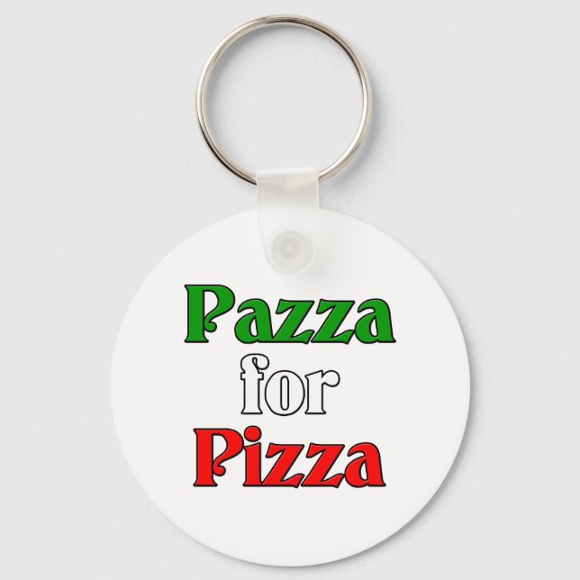 Porte-clés Pazza pour pizza (Recto)