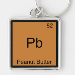 Porte-clés Pb - Butter d'arachide Élément amusant Chimie T-Sh