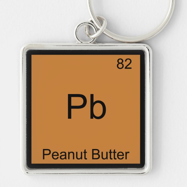 Porte-clés Pb - Butter d'arachide Élément amusant Chimie T-Sh (Devant)