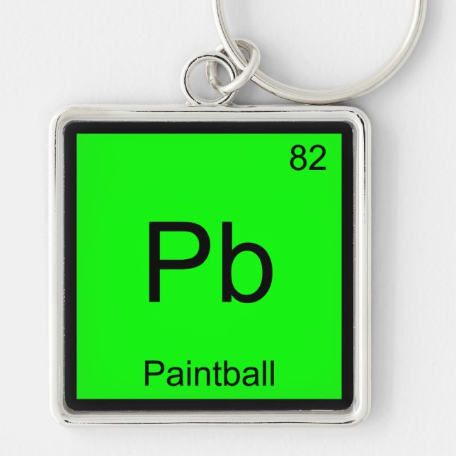 Porte-clés Pb - Paintball Chemistry Element Symbol Sport Tee (Devant)