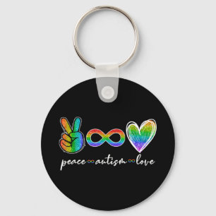 Porte-clés Peace Autism Love Sensibilisation sur l'autisme T-