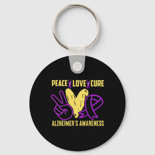 Porte-clés Peace Cure Love La sensibilisation à Alzheimer