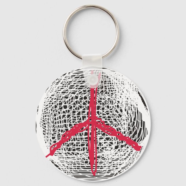 Porte-clés Peace Globe pas de guerre pas de combat pas de vio (Recto)