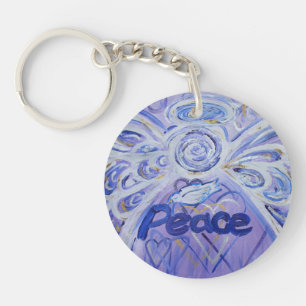 Porte-clés Peace Guardian Angel Word Porte - clé personnalisé