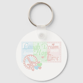 Porte-clés Peace Laugh Dream Hope Live