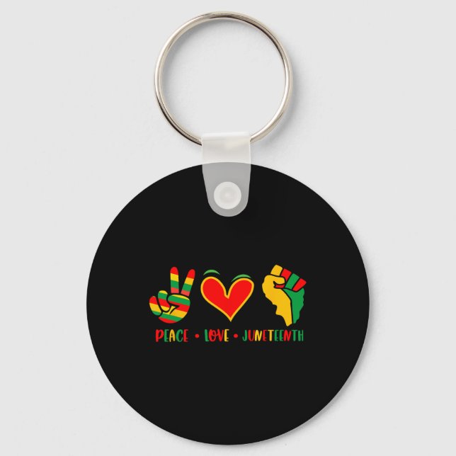 Porte-clés Peace Love 1865 Independence Day Black (Recto)