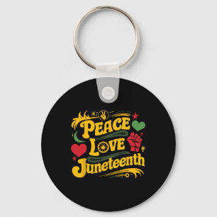 Porte-clés Peace Love 1865 Independence Day Black