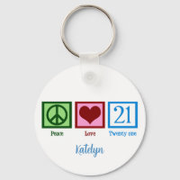Peace Love 21 Cute Custom 21e anniversaire