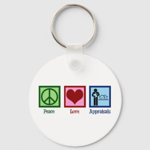Porte-clés Peace Love Appraisals
