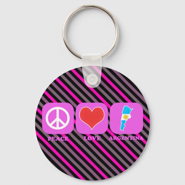 Porte-clés Peace Love Argentina (Recto)