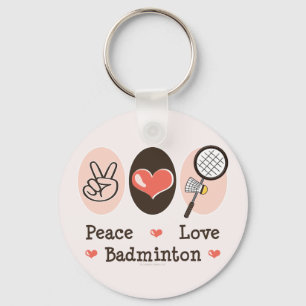 Porte-clés Peace Love Badminton Porte - clé