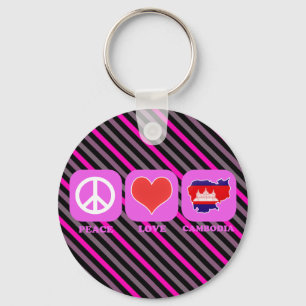 Porte-clés Peace Love Cambodia