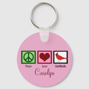 Porte-clés Peace Love Cardinals Cute Custom