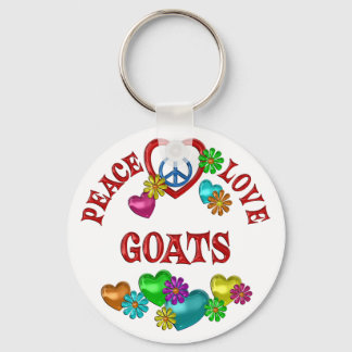 Porte-clés Peace Love Chèvres
