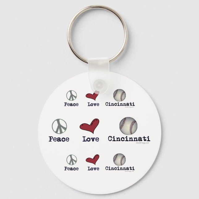 Porte-clés Peace Love Cincinnati Porte - clé (Recto)