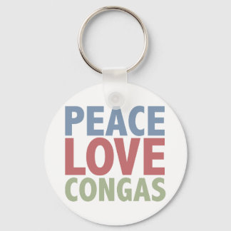 Porte-clés Peace Love Congas
