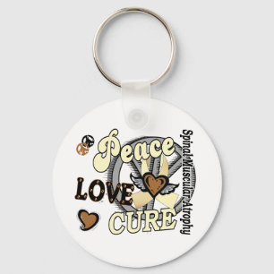 Porte-clés Peace Love Cure 2 SMA Spinal Muscular Atrophy