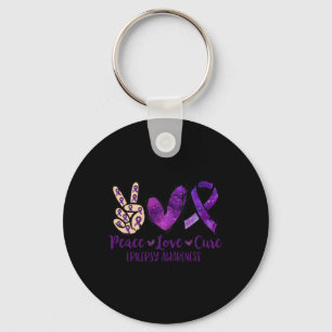 Porte-clés Peace love Cure Overdose Awareness Ruban