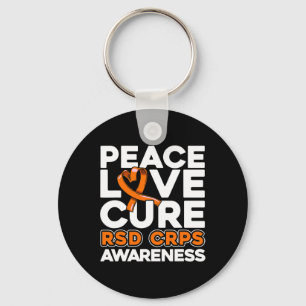 Porte-clés Peace Love Cure Rsd Crps Sensibilisation