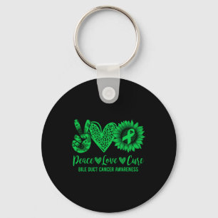 Porte-clés Peace Love Cure Tournesol Bile Duct Cancer Award