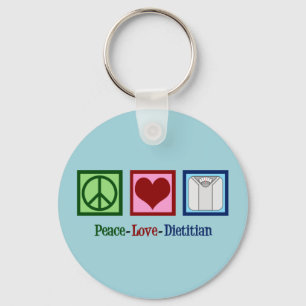 Porte-clés Peace Love Dietitian