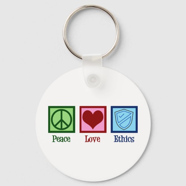 Porte-clés Peace Love Ethics Moral Philosophy Professor (Recto)