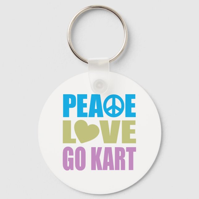 Porte-clés Peace Love Go Kart (Recto)