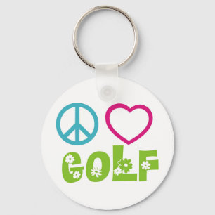 Porte-clés Peace Love Golf
