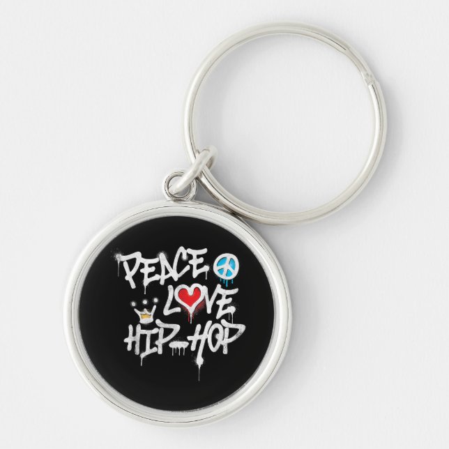 Porte-clés Peace Love Hip hop Dancing (Devant)