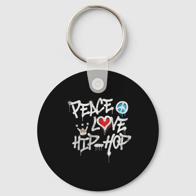 Porte-clés Peace Love Hip hop Dancing (Recto)