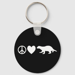 Porte-clés Peace, Love & Honey Badgers