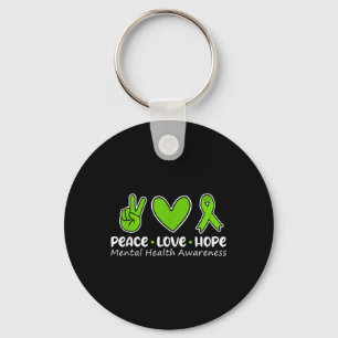 Porte-clés Peace Love Hope Sensibilisation à la santé mentale
