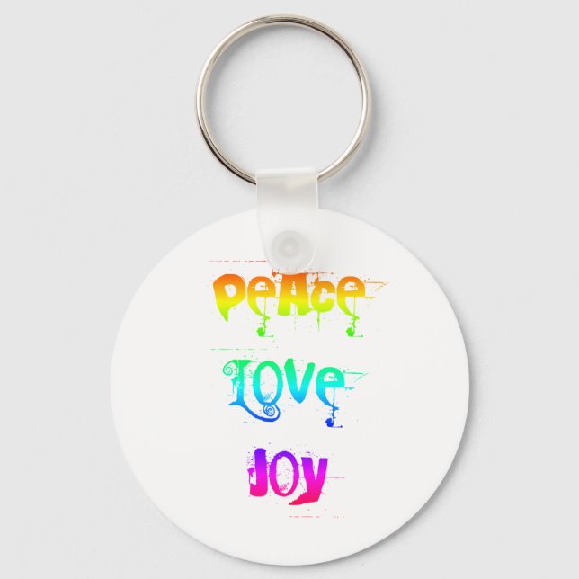 Porte-clés Peace Love Joy (Recto)