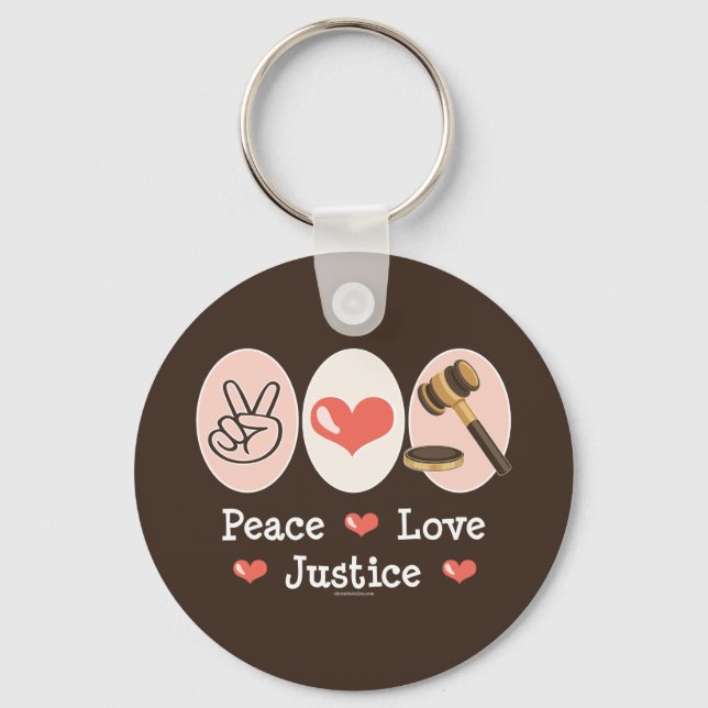 Porte-clés Peace Love Justice Key Chain (Recto)
