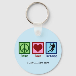 Porte-clés Peace Love Lacrosse