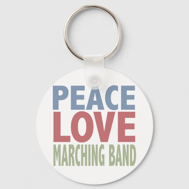 Porte-clés Peace Love Marching (Recto)
