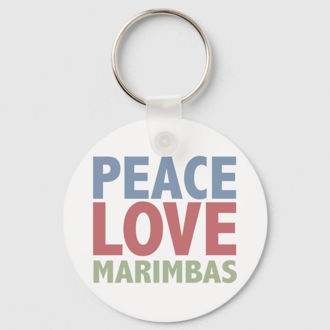 Porte-clés Peace Love Marimbas (Recto)