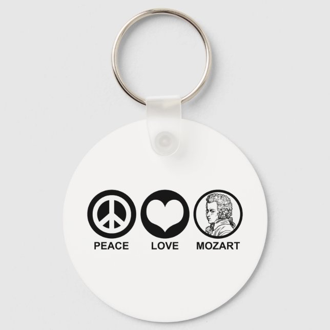 Porte-clés Peace Love Mozart (Recto)